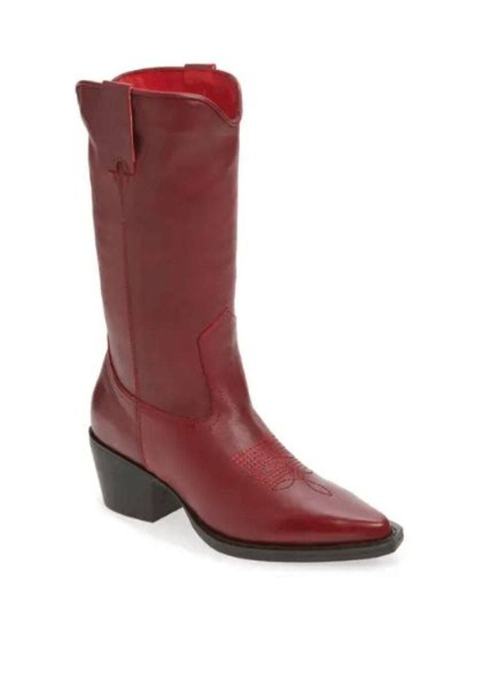 NWT Steve Madden Anslee Western Boot in Red Leather- Size 9